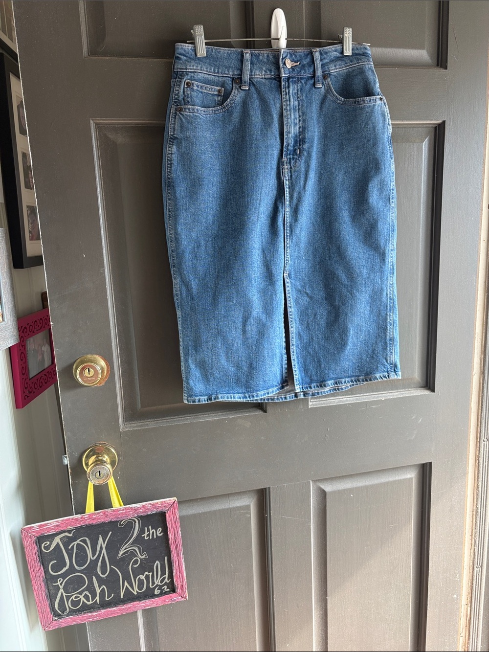 GAP Denim Pencil Skirt in Classic Blue